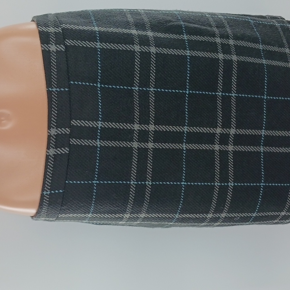 Ann Taylor Loft Skirt Brown Plaid Knit Straight Lined Modern Womens Size 8 - Picture 2 of 4